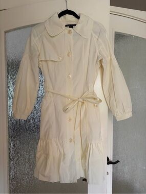 Marc Jacobs White Trench Coat Size M